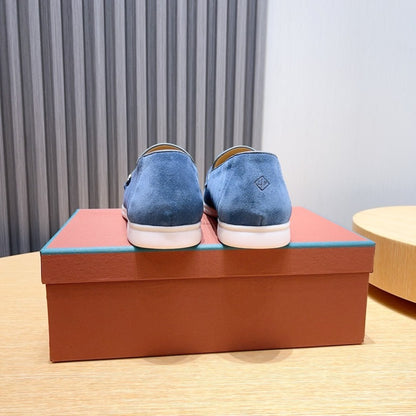 Loro Piana Suede Moccasin Shoes