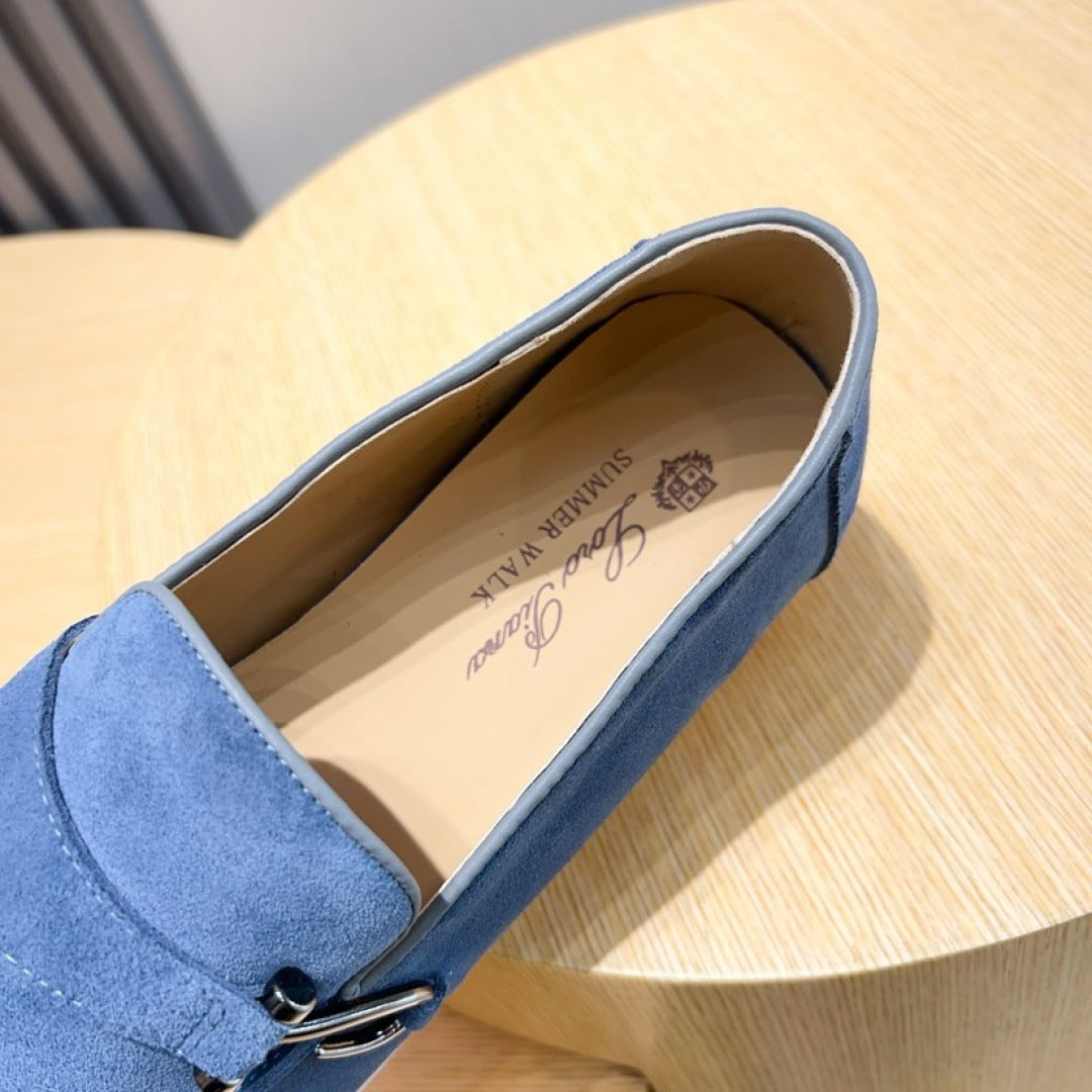 Loro Piana Suede Moccasin Shoes
