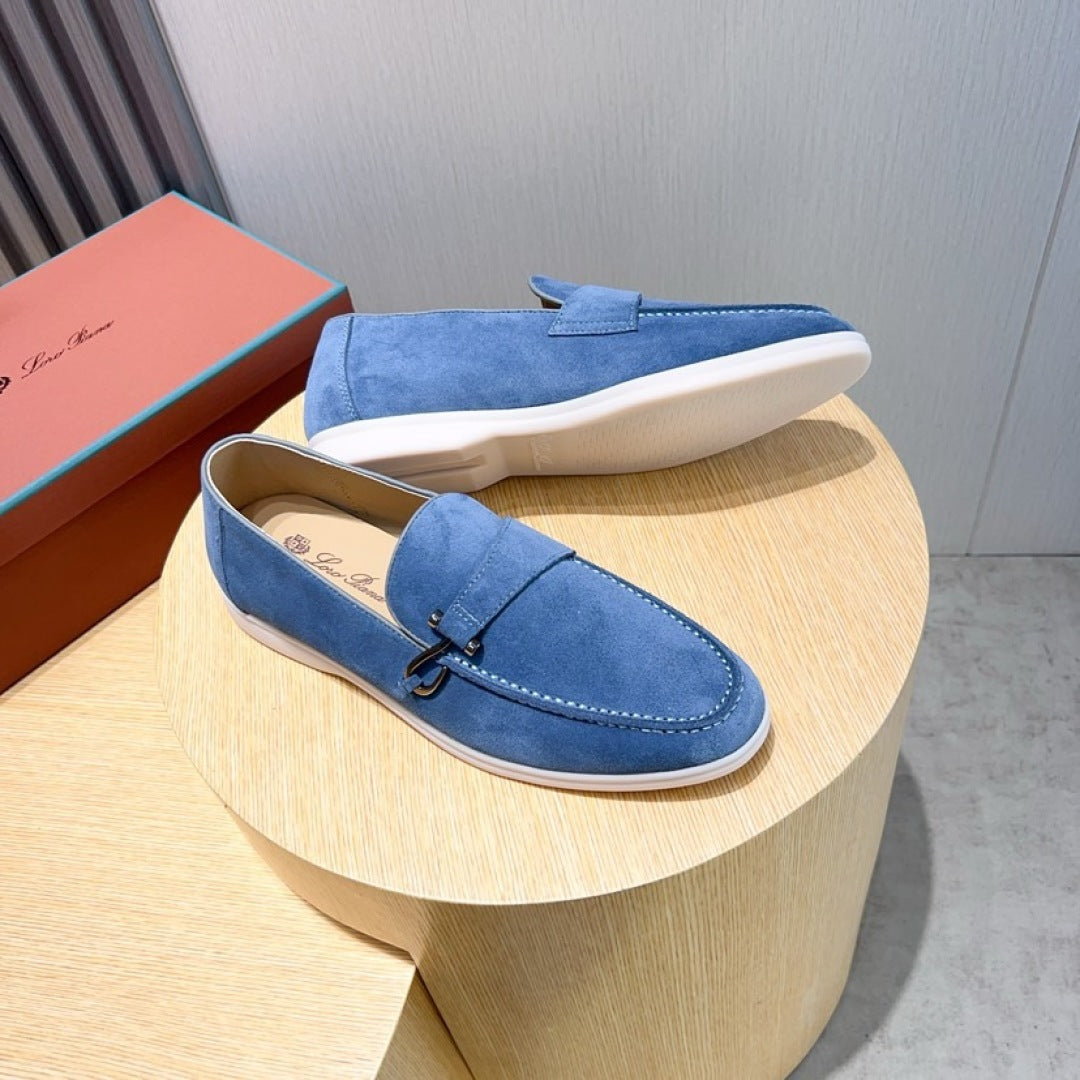 Loro Piana Suede Moccasin Shoes