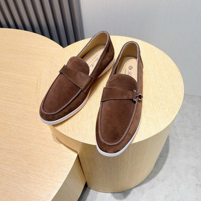 Loro Piana Suede Moccasin Shoes