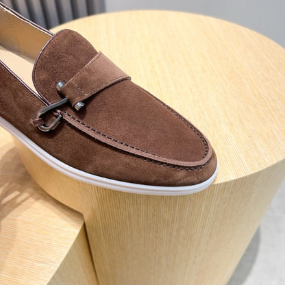 Loro Piana Suede Moccasin Shoes