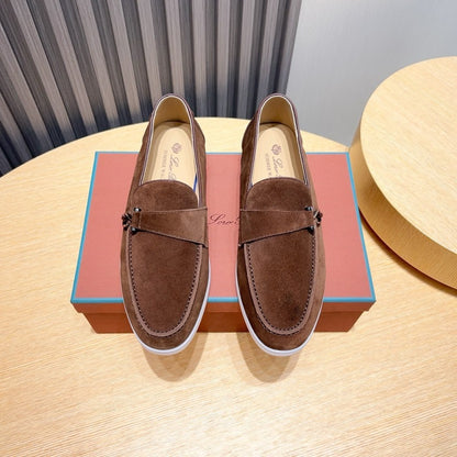 Loro Piana Suede Moccasin Shoes