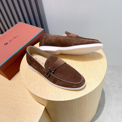 Loro Piana Suede Moccasin Shoes