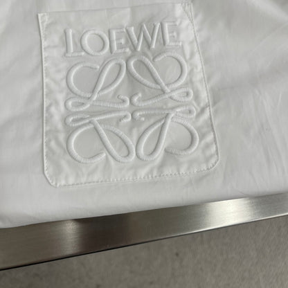 Loewe Anagram Embroidered Pocket Shirt in P-Soft Cotton