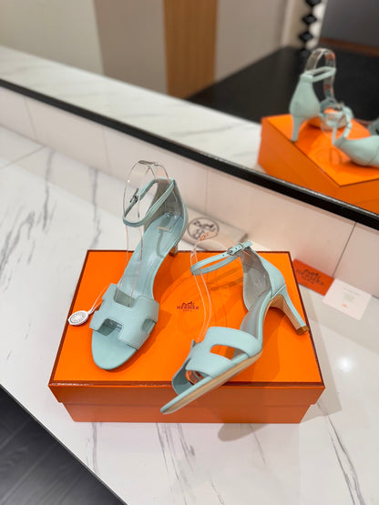 Hermès Classic Palm Grain Cowhide Heels – 6.5cm
