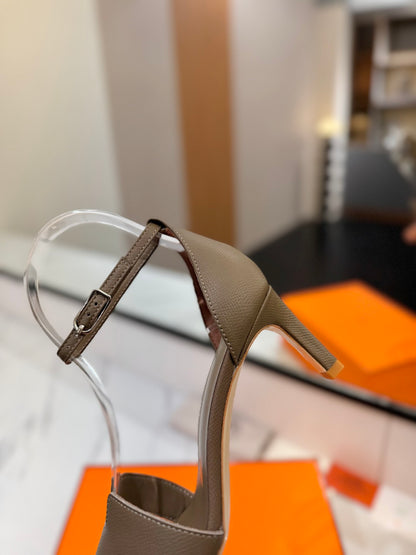 Hermès Classic Palm Grain Cowhide Heels – 6.5cm