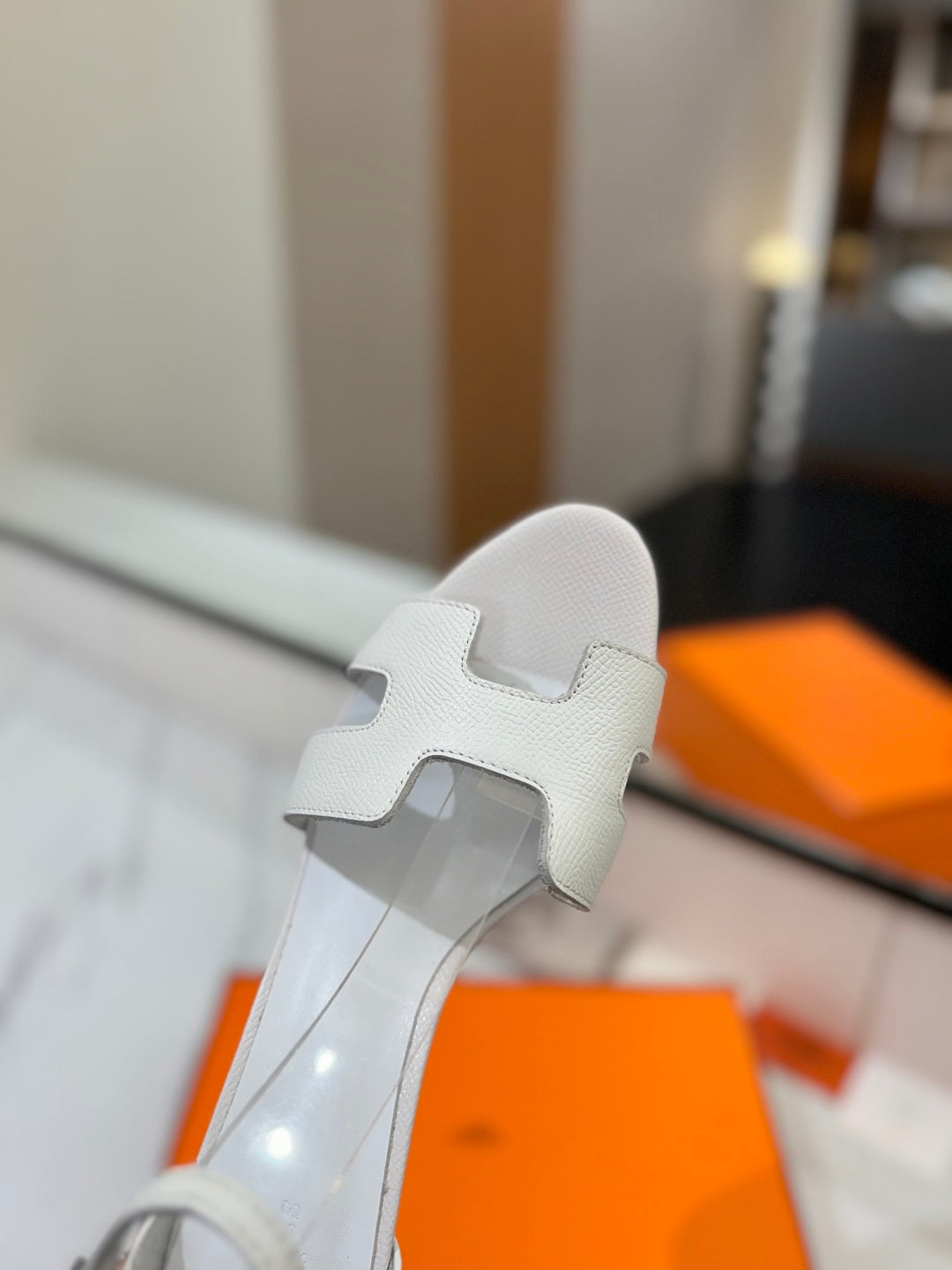 Hermès Classic Palm Grain Cowhide Heels – 6.5cm