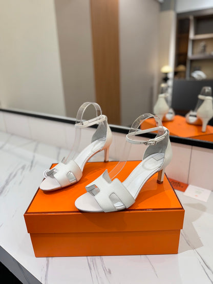 Hermès Classic Palm Grain Cowhide Heels – 6.5cm