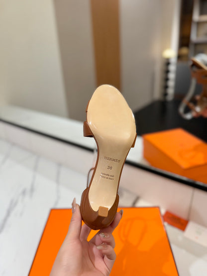 Hermès Classic Smooth Cowhide Heels – 6.5cm