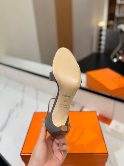 Hermès Classic Smooth Cowhide Heels – 6.5cm