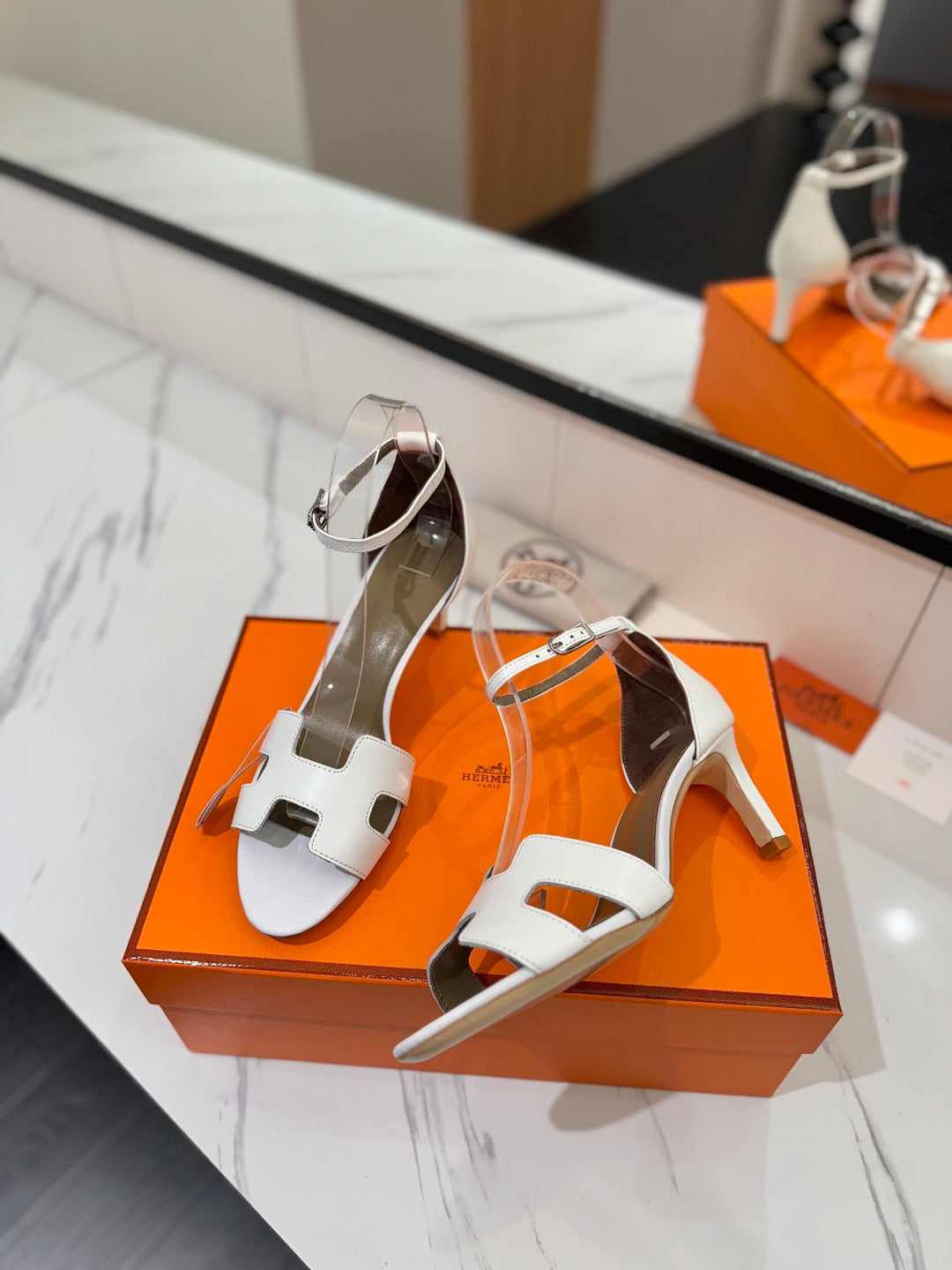 Hermès Classic Smooth Cowhide Heels – 6.5cm