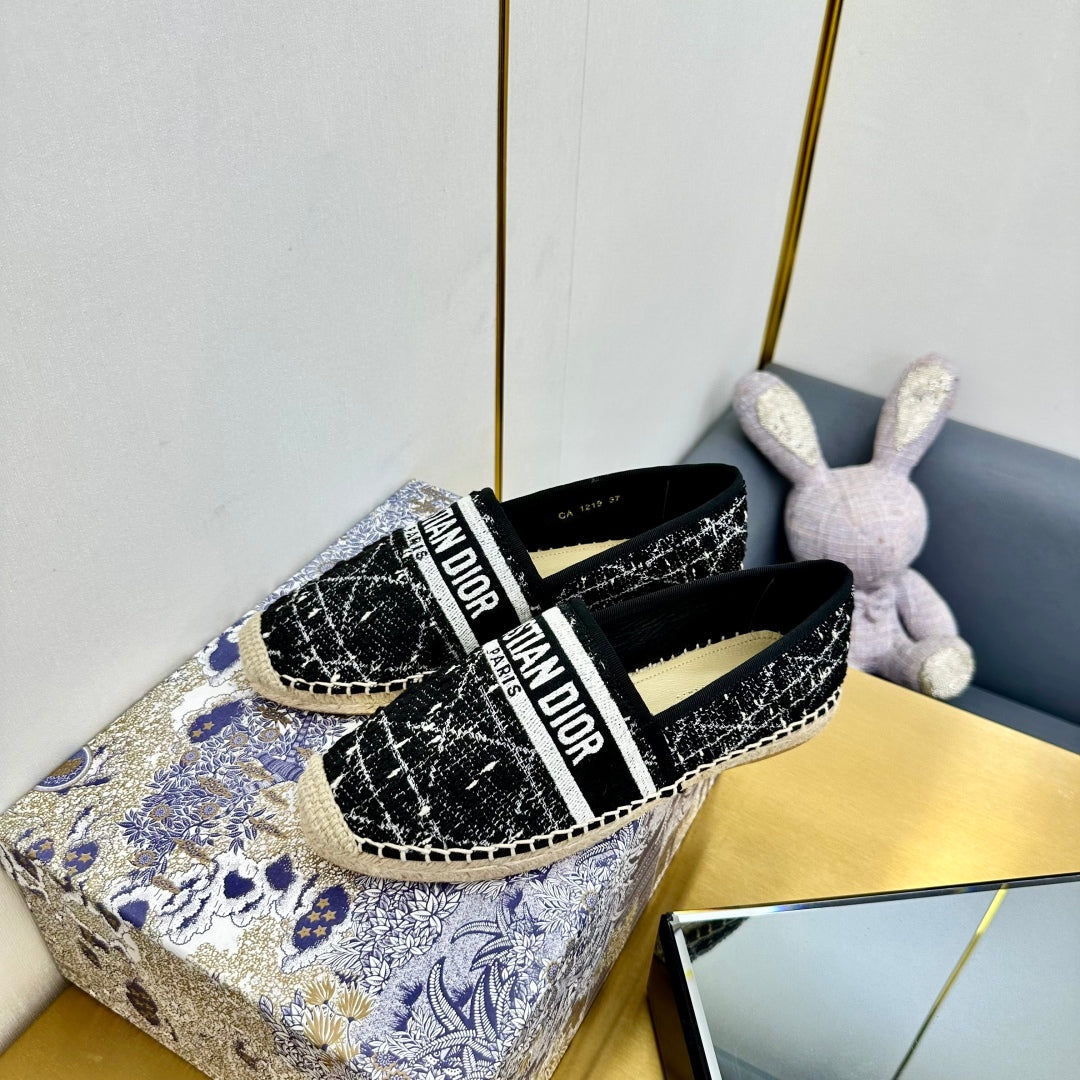 Dior Granville Embroidered Espadrille Flats