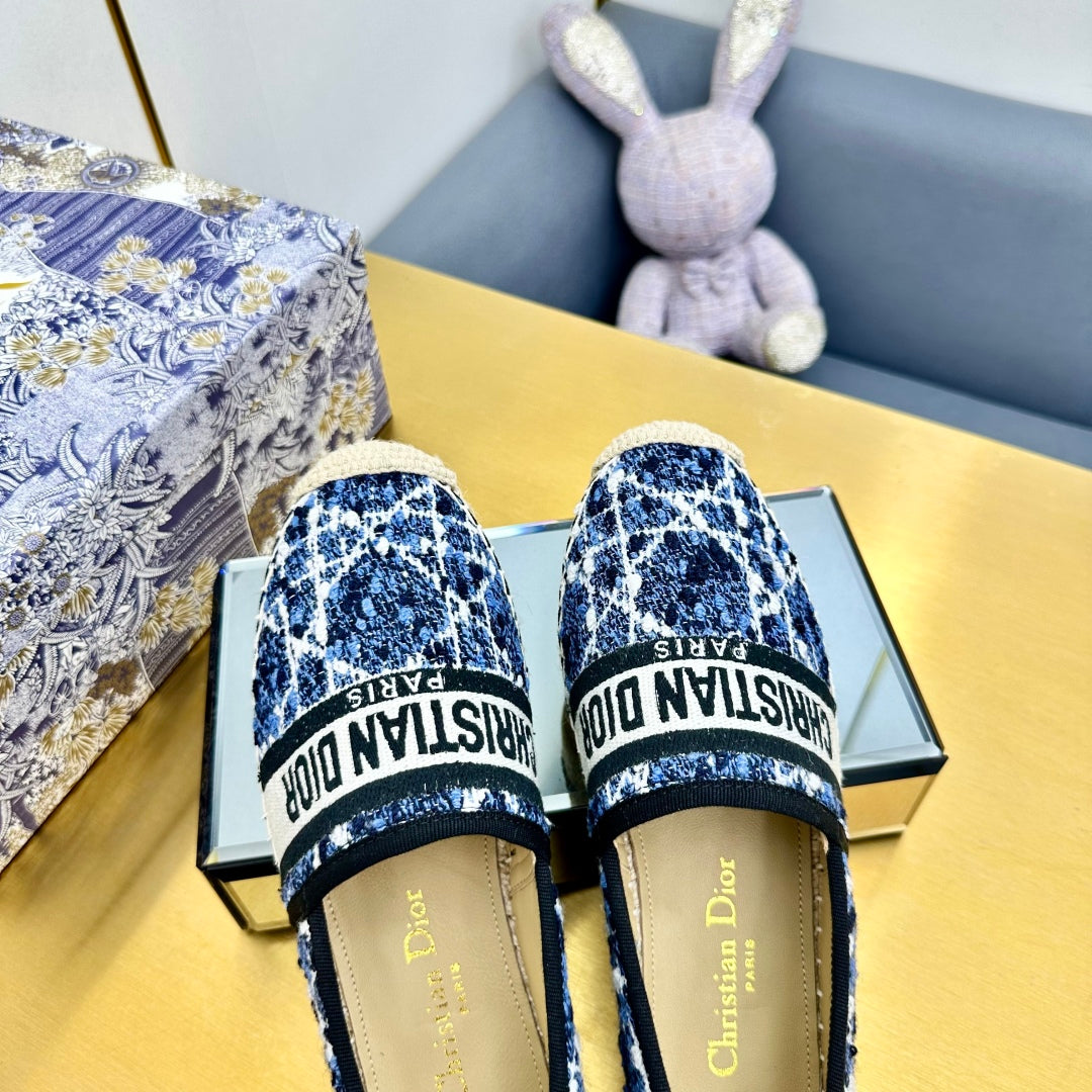 Dior Granville Embroidered Espadrille Flats