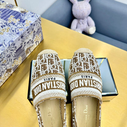Dior Granville Embroidered Espadrille Flats