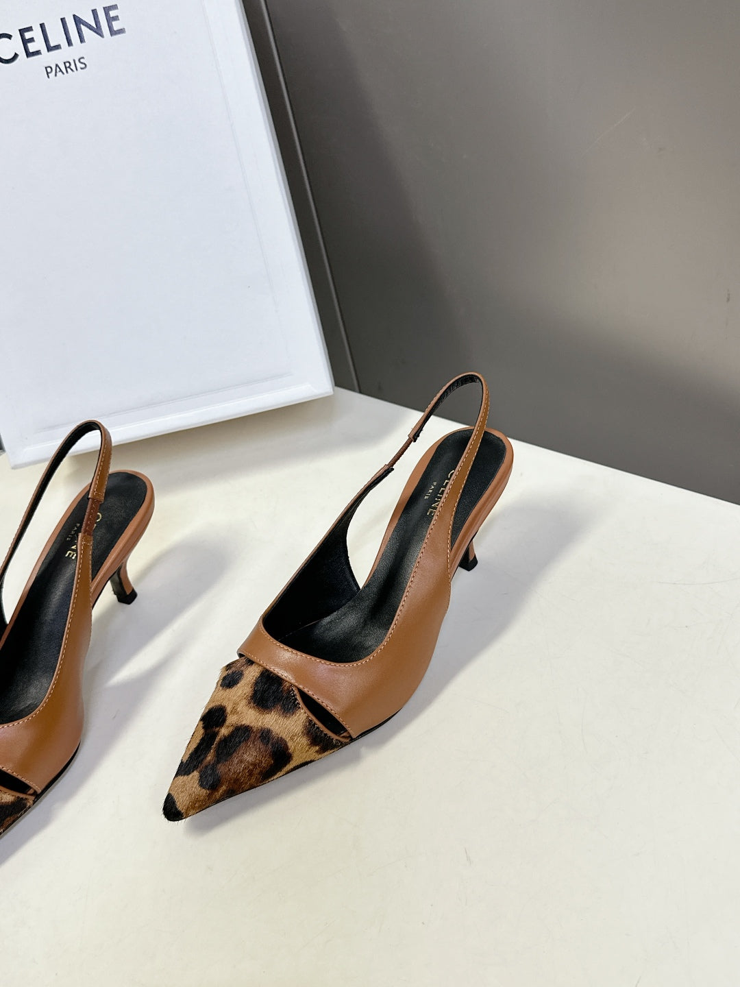 Celine Triomphe Calfskin Heels – Spring/Summer Collection
