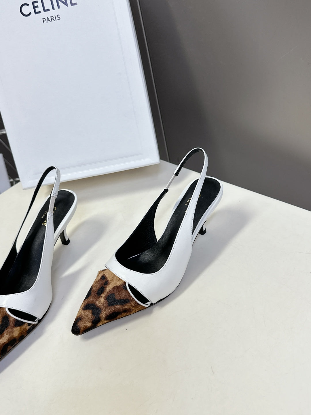 Celine Triomphe Calfskin Heels – Spring/Summer Collection
