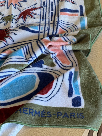 Hermès Palm Tree Cotton Beach Towel