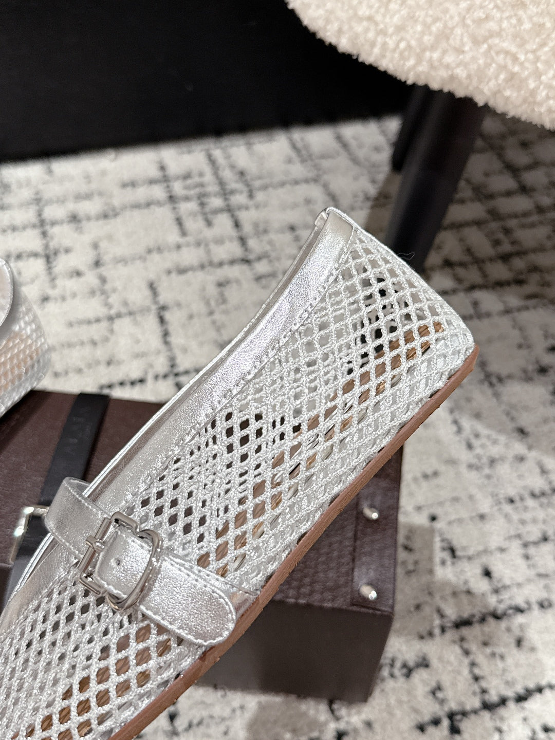 Alaïa Flat Mesh Ballet Flats – 25SS