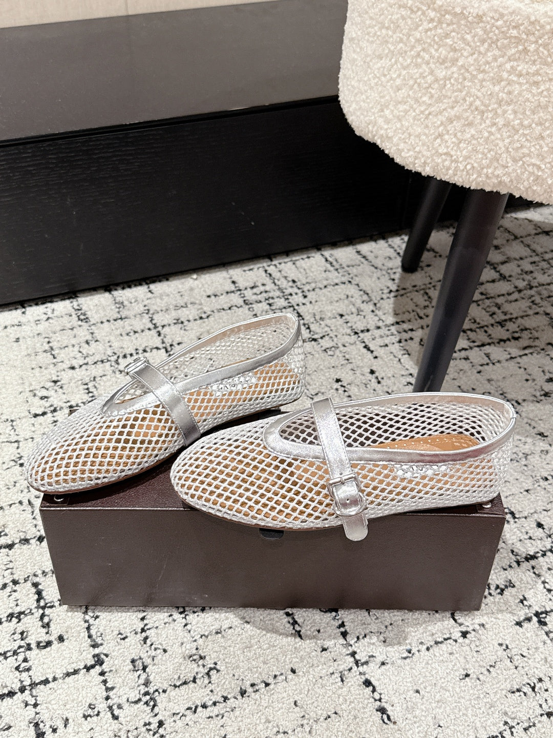 Alaïa Flat Mesh Ballet Flats – 25SS