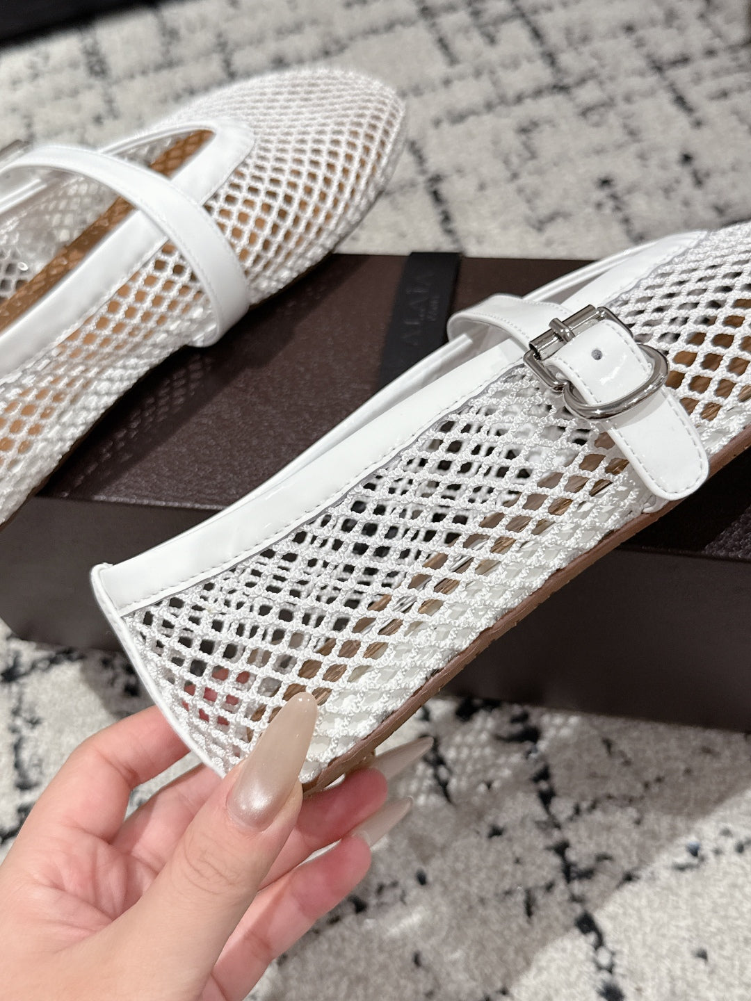 Alaïa Flat Mesh Ballet Flats – 25SS