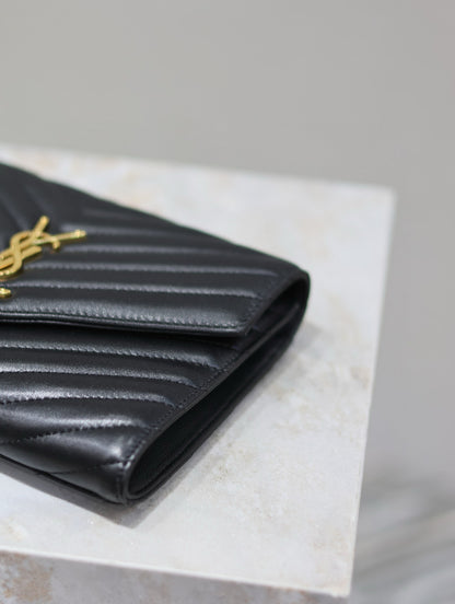 Saint Laurent LE CASSANDRE Lambskin Clutch Bag