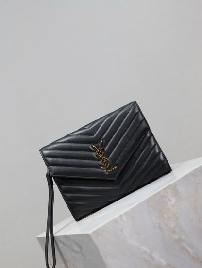 Saint Laurent LE CASSANDRE Lambskin Clutch Bag