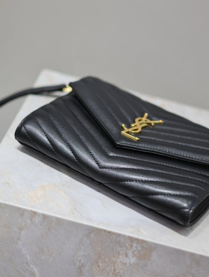 Saint Laurent LE CASSANDRE Lambskin Clutch Bag