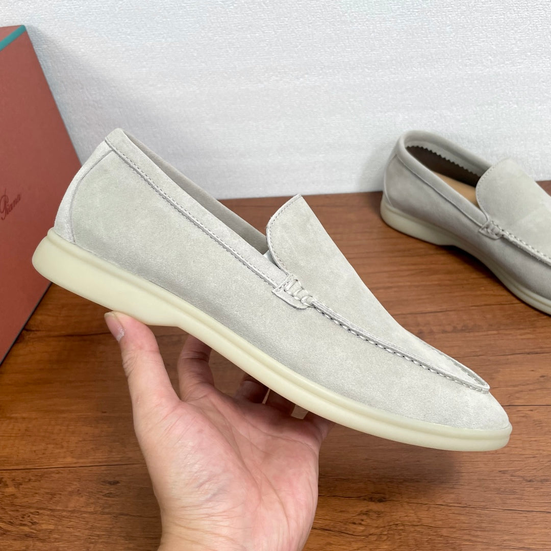 Loro Piana Suede Slip-On Loafers