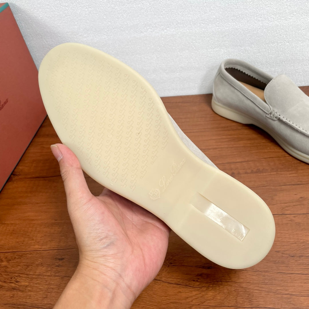 Loro Piana Suede Slip-On Loafers
