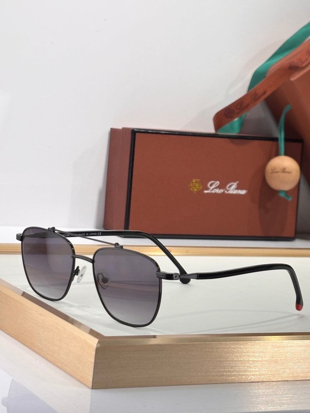 Loro Piana Titanium Aviator Sunglasses