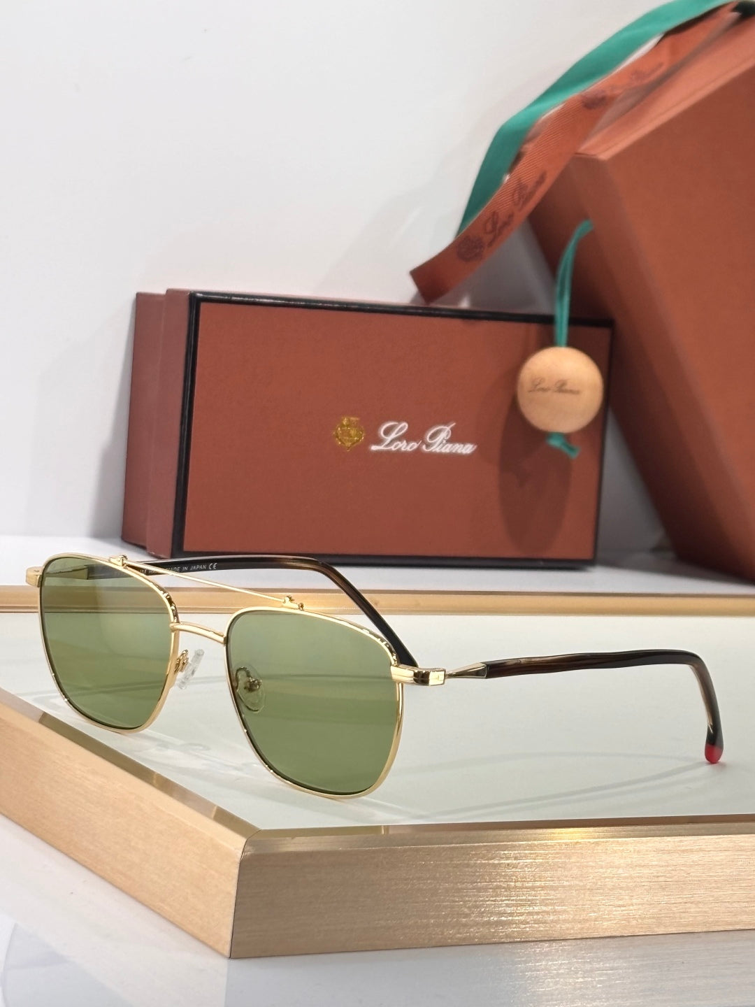 Loro Piana Titanium Aviator Sunglasses