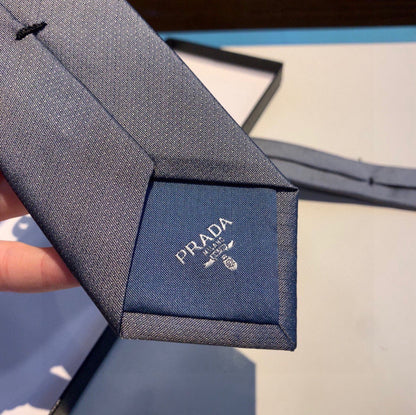 Prada Men's Logo Jacquard Tie