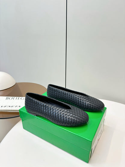 Bottega Veneta 2025 Woven Flat Shoes