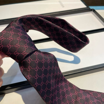 Gucci GG Logo Jacquard Silk Tie