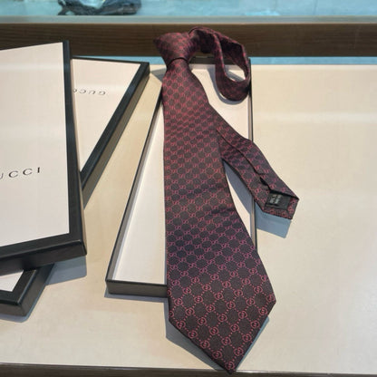 Gucci GG Logo Jacquard Silk Tie