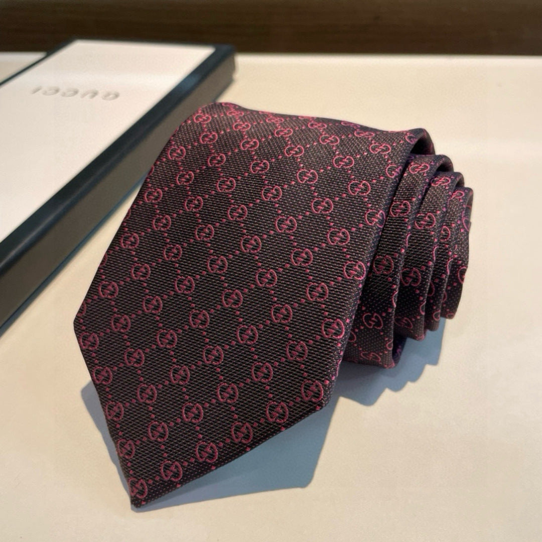 Gucci GG Logo Jacquard Silk Tie