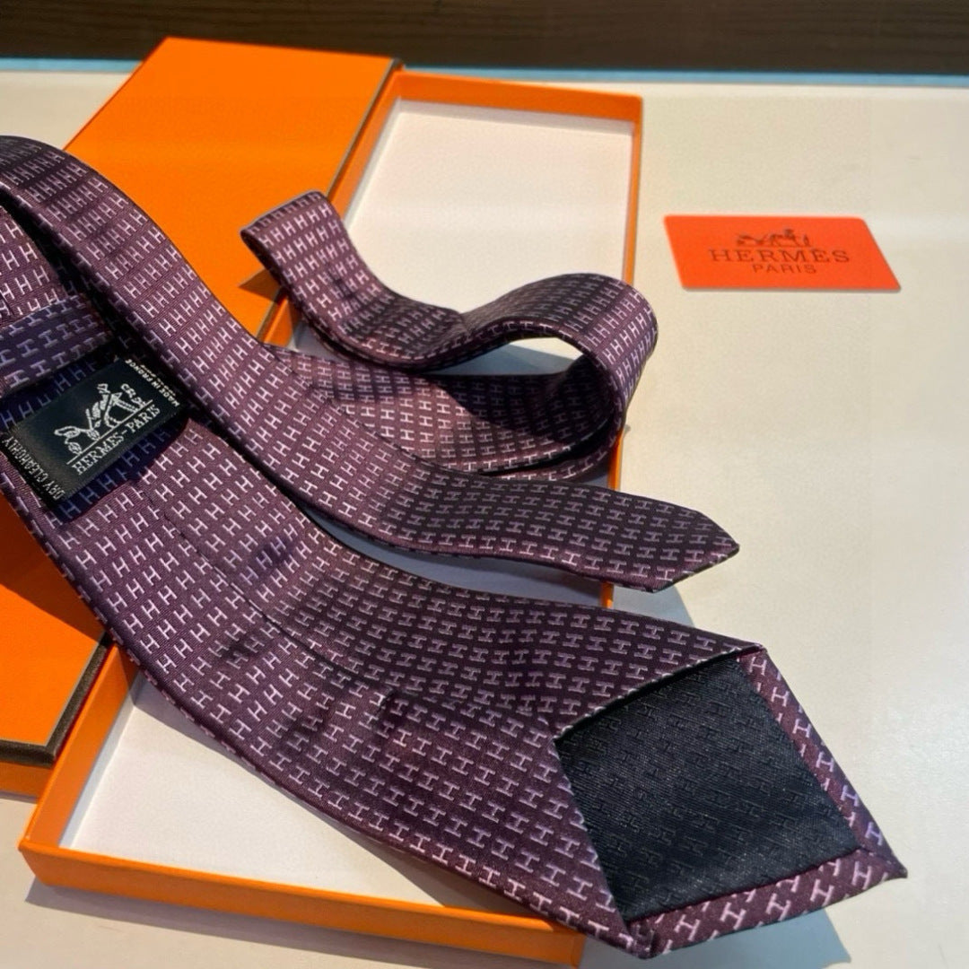 Hermès H-Letter Men's Silk Tie Series