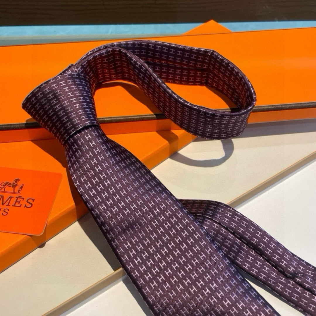 Hermès H-Letter Men's Silk Tie Series