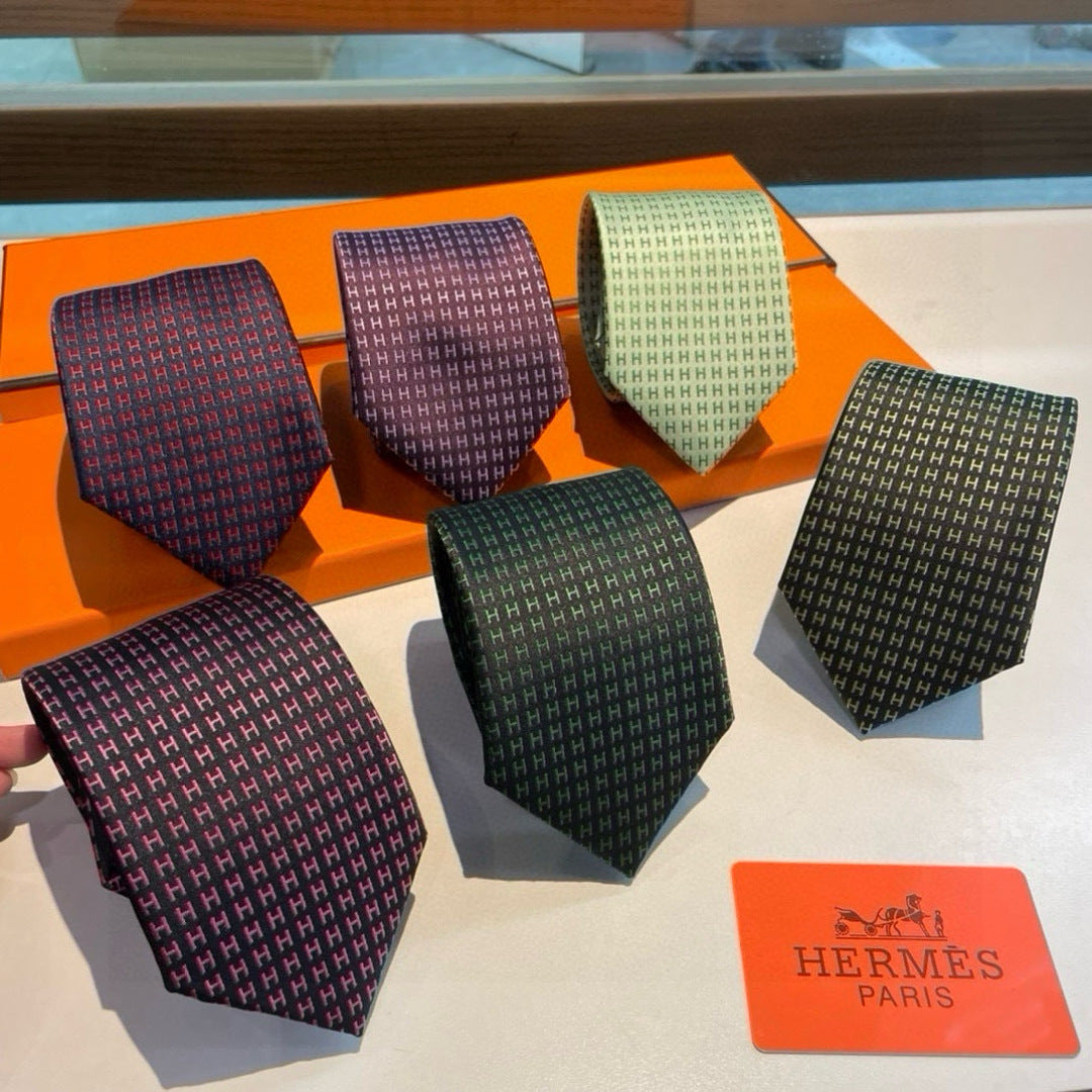 Hermès H-Letter Men's Silk Tie Series