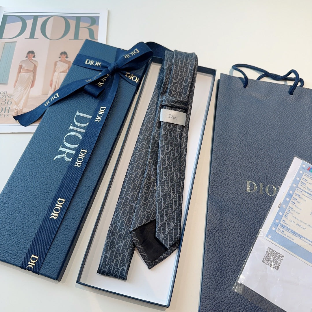 Dior Men's Logo Jacquard Tie