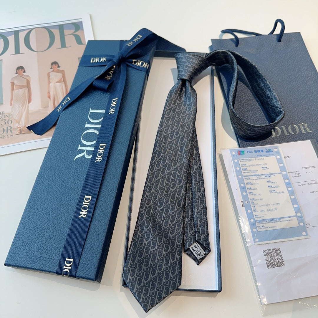 Dior Men's Logo Jacquard Tie