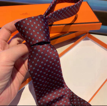Hermès H-Letter Men's Silk Tie Series