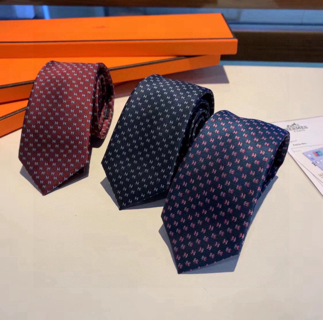 Hermès H-Letter Men's Silk Tie Series