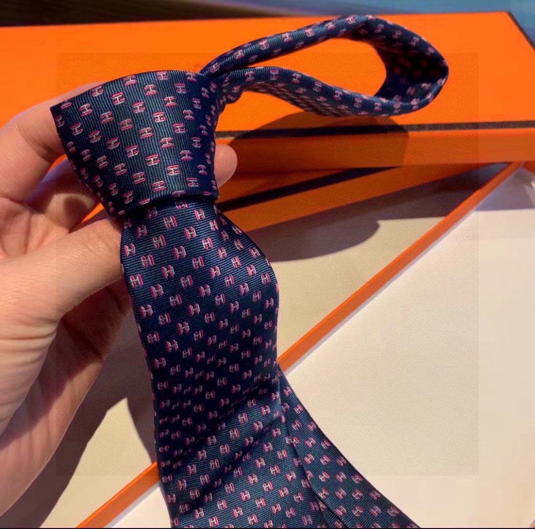Hermès H-Letter Men's Silk Tie Series
