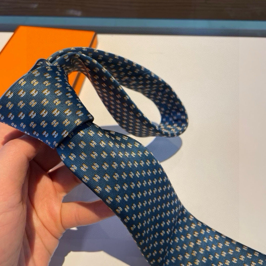 Hermès H-Letter Men's Silk Tie Series