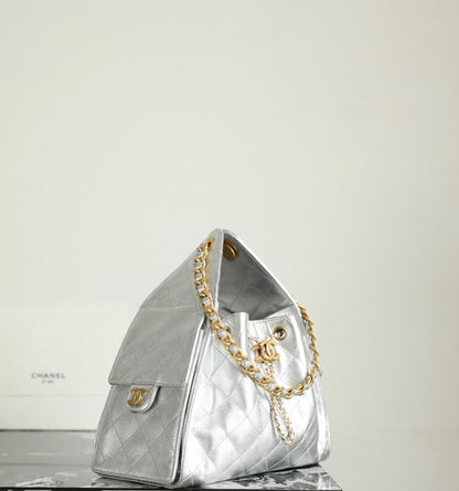 Chanel 25 Hobo Bag – Metallic Silver