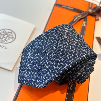 Hermès Men's H-Logo Silk Tie