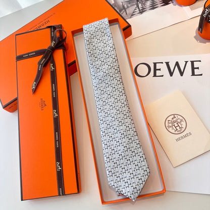 Hermès Men's H-Logo Silk Tie