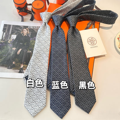 Hermès Men's H-Logo Silk Tie