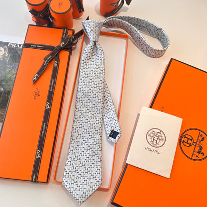 Hermès Men's H-Logo Silk Tie